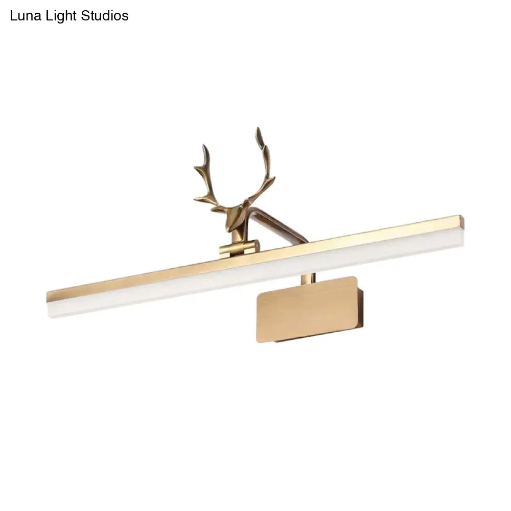 DecorBites™ Modern Tubular Gold Antler LED Vanity Light Fixture with Warm/White Light - Stylish Wall Lighting Ideas