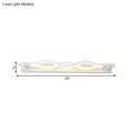 DecorBites™ Modern Twist Acrylic 1-Light LED Vanity Sconce - Warm/White/Natural Light, 20.5"/24" Wide
