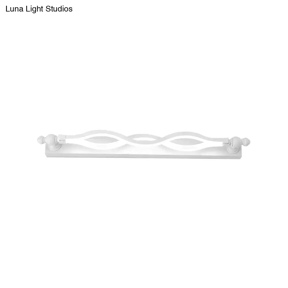 DecorBites™ Modern Twist Acrylic 1-Light LED Vanity Sconce - Warm/White/Natural Light, 20.5"/24" Wide