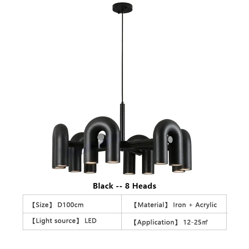 DecorBites™ Modern U-Shaped LED Ceiling Chandelier