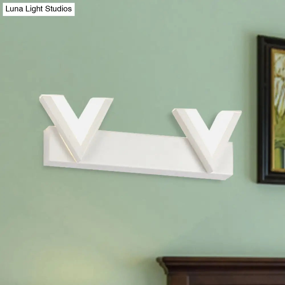 DecorBites™ Modern V-Shaped LED Vanity Light: Acrylic Bathroom Mirror Lamp (2/3-Light, Warm/White)