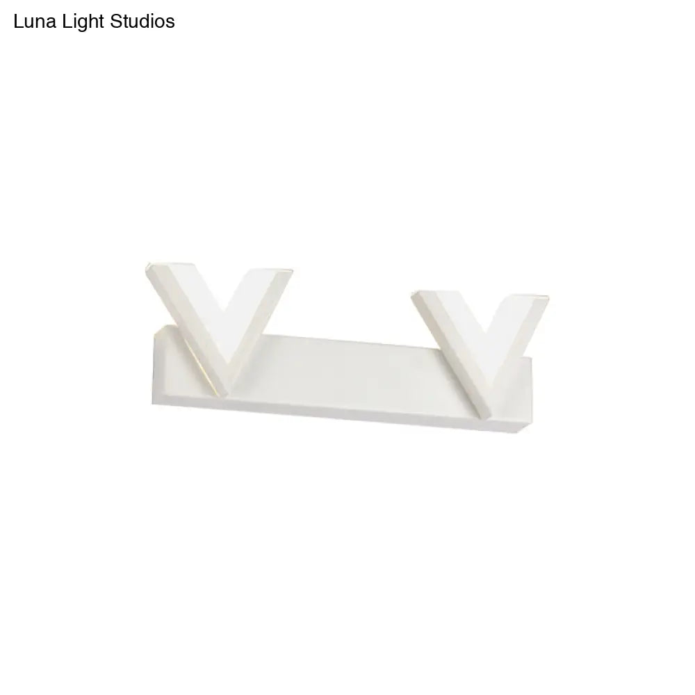 DecorBites™ Modern V-Shaped LED Vanity Light: Acrylic Bathroom Mirror Lamp (2/3-Light, Warm/White)