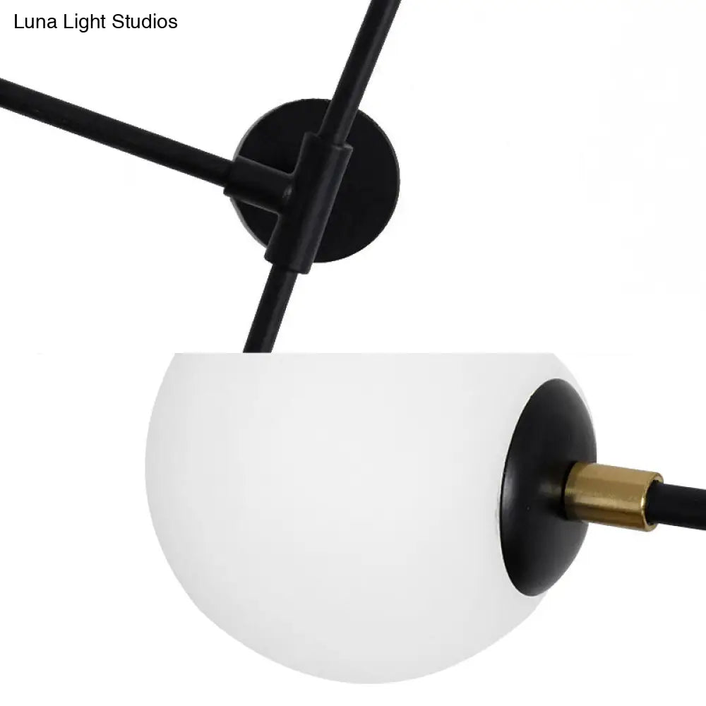 DecorBites™ Modern Wall Lamp with Crossed Lines, Glass Shade, Black/Gold Finish - 2/4 Lights