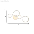 DecorBites™ Modern White Spiral Wall Sconce Light with Acrylic LED for Living Room