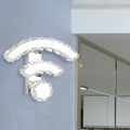 DecorBites™ Modern WiFi Wall Mounted Black Crystal LED Sconce with Warm/White Lighting