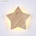 DecorBites™ Modern Wood Star LED Wall Sconce - Stylish Contemporary Living Room Lighting
