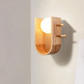 DecorBites™ Modern Wooden Sconce Light with Creative Rack Design - Flush Mount Wall Lighting for 1 Bulb