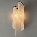 DecorBites™ Modernist Aluminum Wall Light Sconce with Tassel Chain - 2 Bulbs Wall Mounted Lamp for Living Room