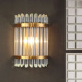 DecorBites™ Modernist Clear Crystal 1-Light Wall Mounted Lamp with Gold Finish for Living Room