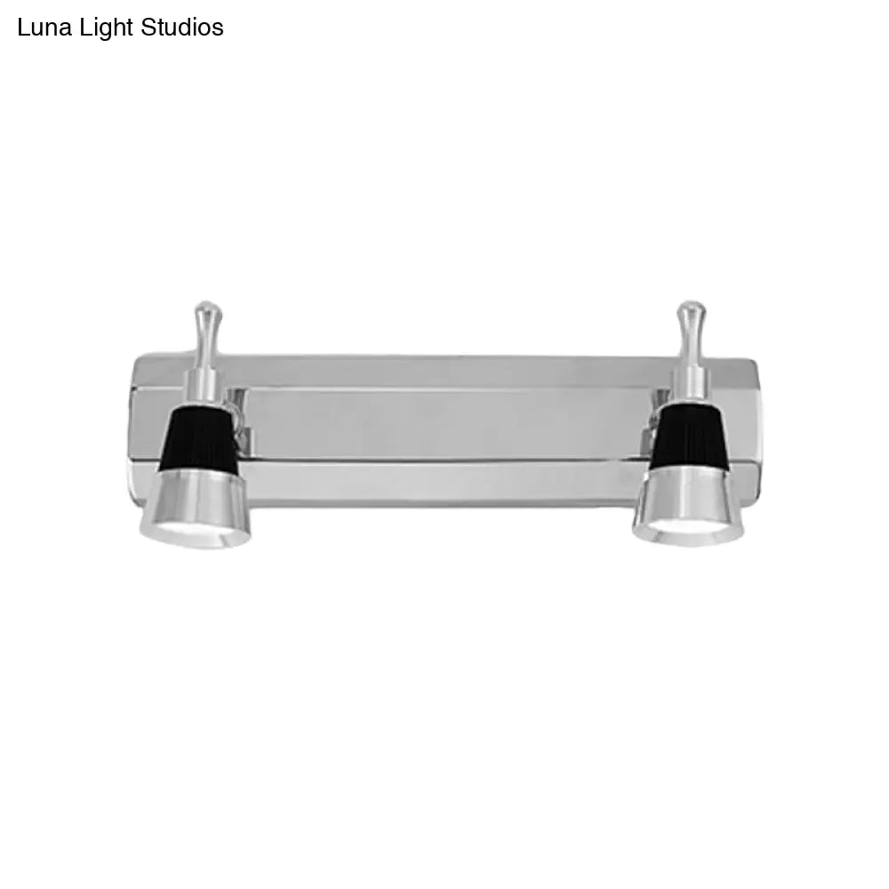 DecorBites™ Modernist Cone Vanity Light: 2/3-Light Bathroom Wall Lamp in Aluminum with Warm/White Lighting