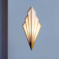 DecorBites™ Modernist Folding Fan Metal Wall Sconce - 1-Light Gold Flush Mount Lamp