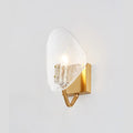 DecorBites™ Modernist Glass Shield Wall Lamp: Golden Sconce Light with Arm