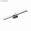 DecorBites™ Modernist LED Vanity Light Fixture - Black/White Linear Design - 16"/19.5" Width - Warm/White Light