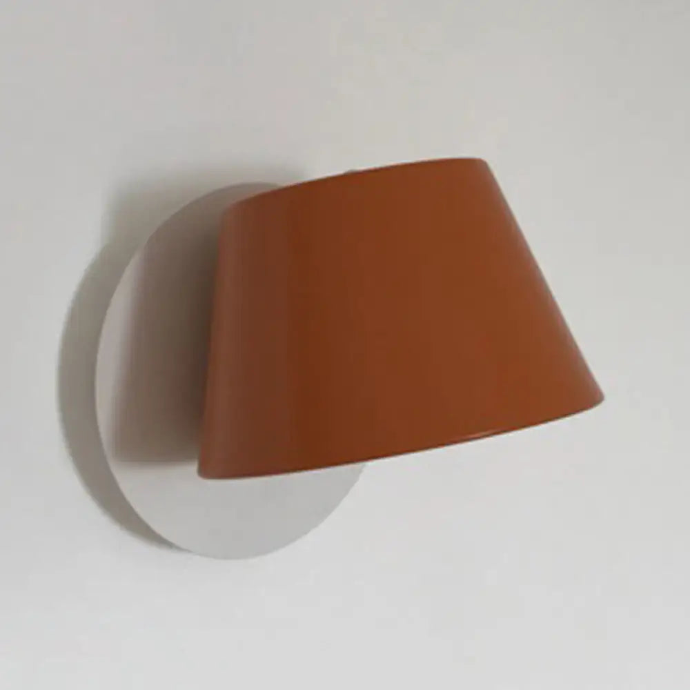 DecorBites™ Modernist LED Wall Mount Light Fixture with Orange Barrel Design - 1 Bulb Metal Lighting