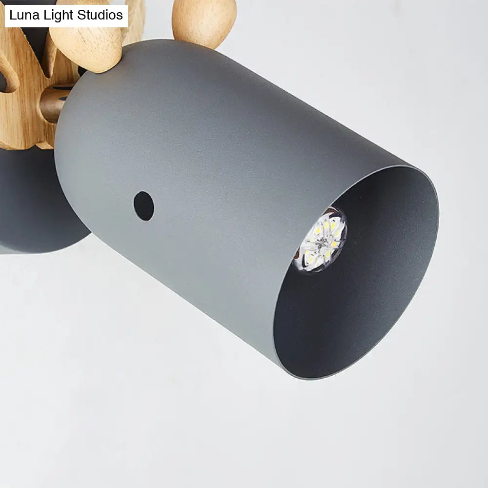 DecorBites™ Modernist Metal Wall Sconce with Antler Design and Cylinder Shape for Bedroom Lighting