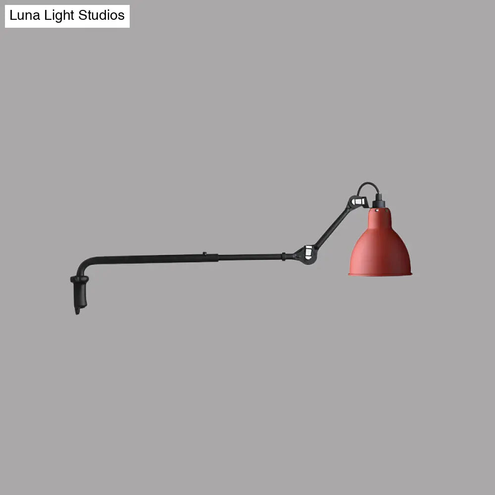 DecorBites™ Modernist Metallic Bowl Wall Sconce with 1 Light - Black/White Fixture for Bedroom Lighting