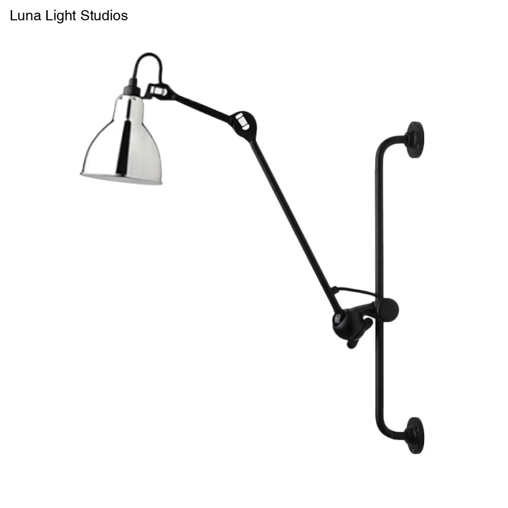 DecorBites™ Modernist Style Black/White Dome Shade Wall Light with Adjustable Metal Lamp - Ideal for Dining Room