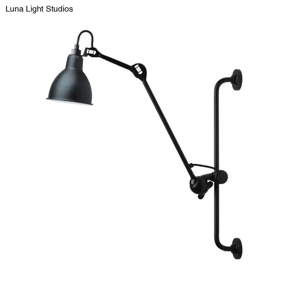 DecorBites™ Modernist Style Black/White Dome Shade Wall Light with Adjustable Metal Lamp - Ideal for Dining Room