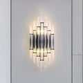 DecorBites™ Modernist Tubular Wall Lighting with Clear Crystal, 2 Lights, Chrome Finish - Living Room Wall Fixture
