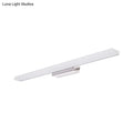 DecorBites™ Modernity LED Vanity Lighting - Linear Metallic White Wall Mounted Lamp in Warm/White Light