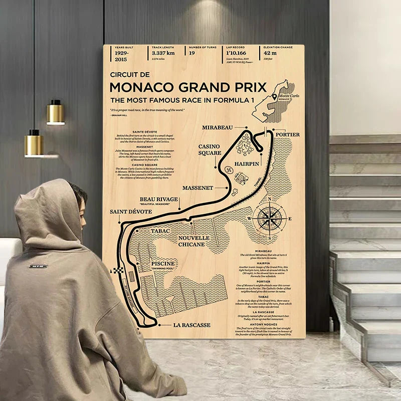 DecorBites™ Monaco Grand Prix Racing Poster Art