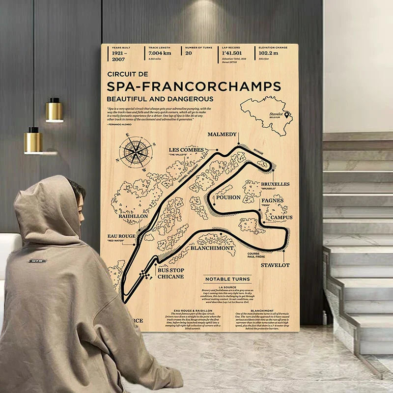 DecorBites™ Monaco Grand Prix Racing Poster Art