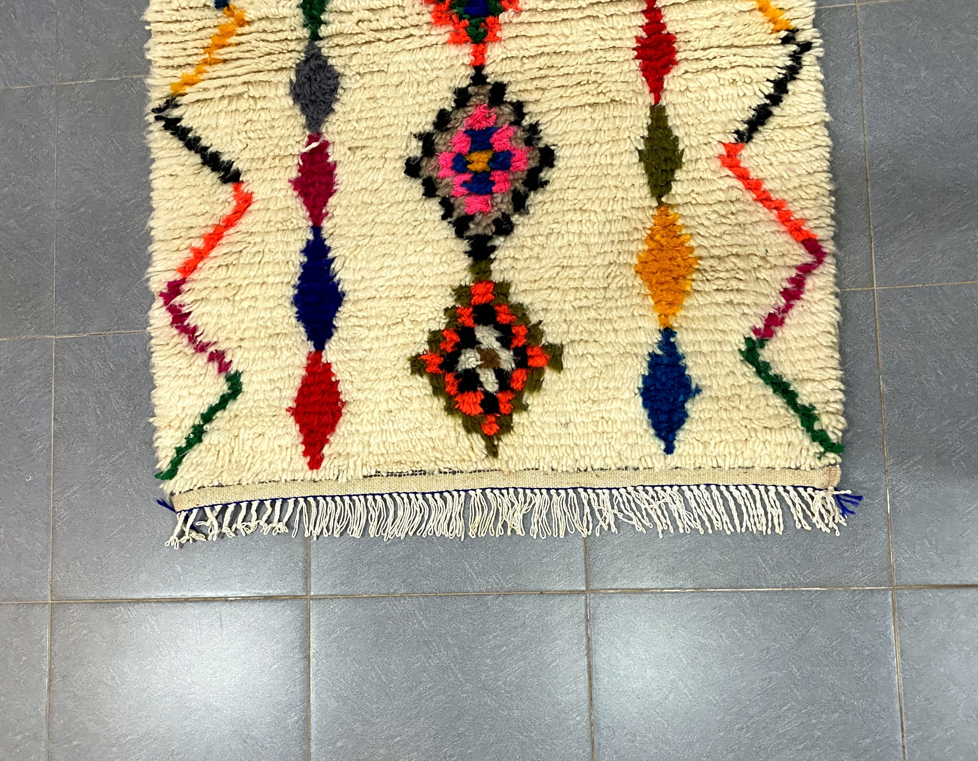 DecorBites™ Moroccan Handmade Azilal rug 1.5m x 1m