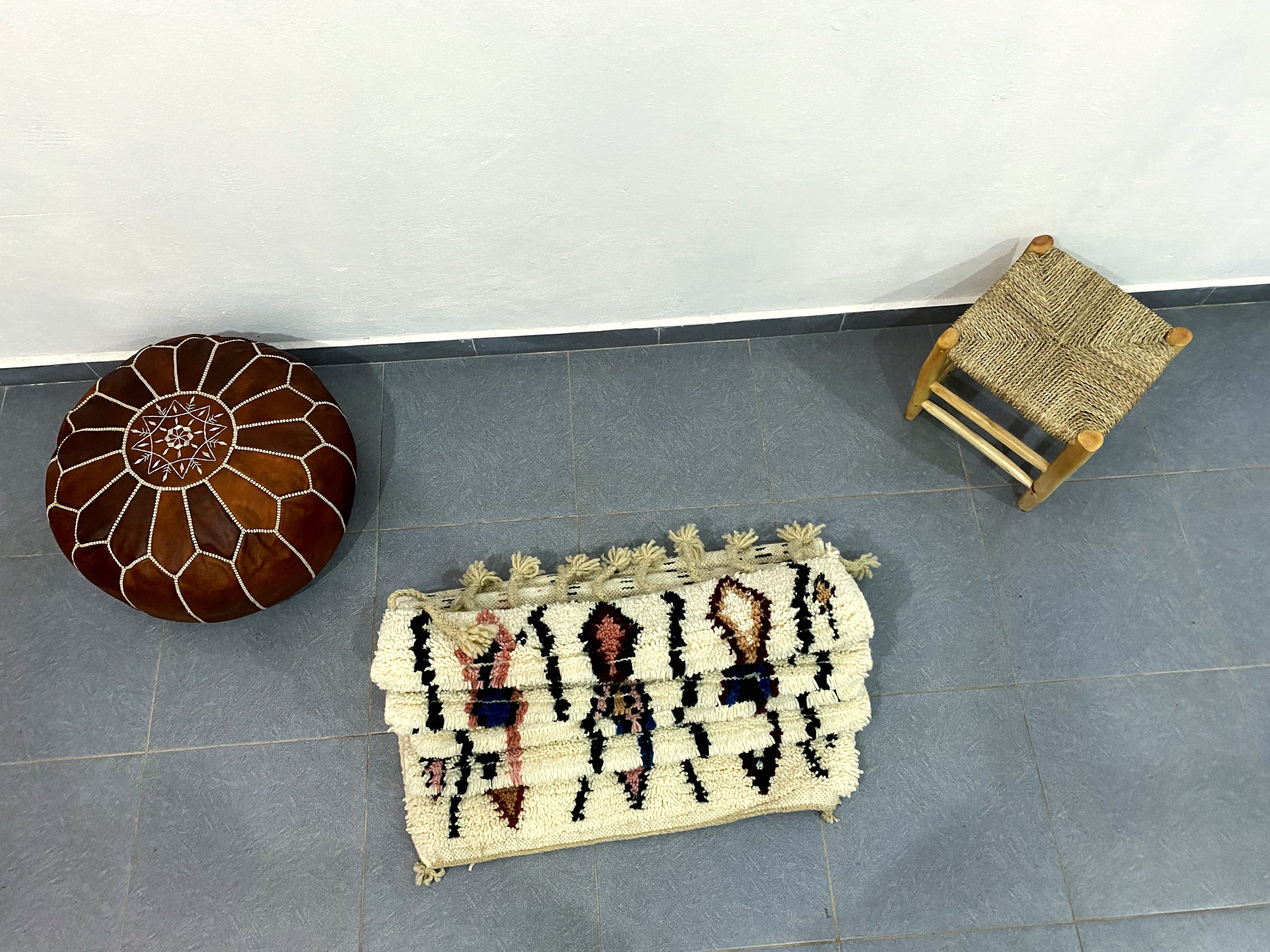 DecorBites™ Moroccan Handmade Beni Ouarain Rug 2.5m x 0.7m
