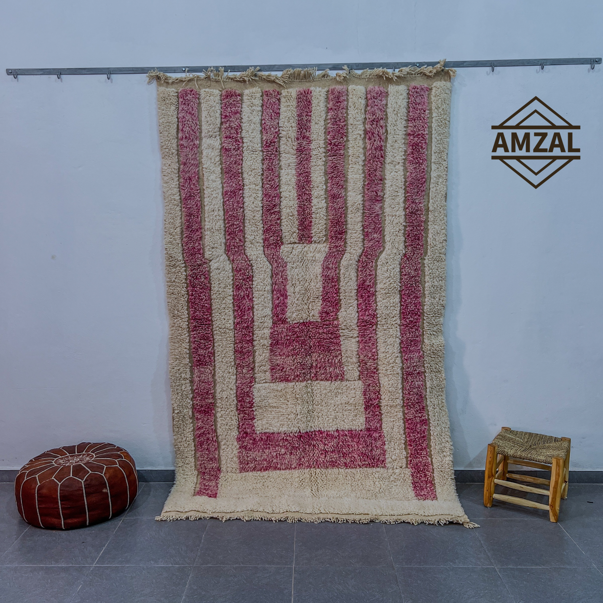 DecorBites™ Moroccan Handmade Beni Ouarain Rug 2.5m x 1.5m