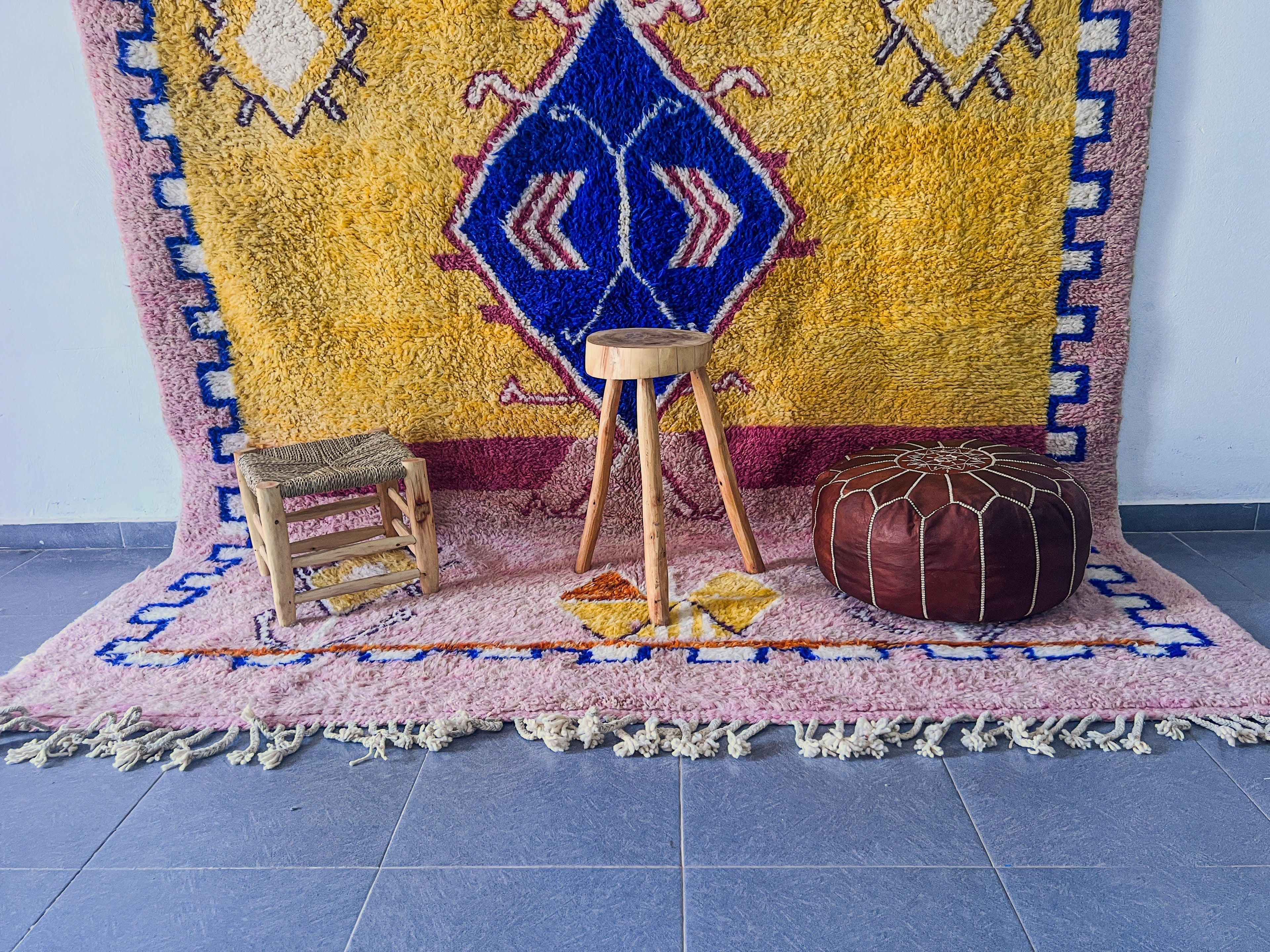 DecorBites™ Moroccan Handmade Beni Ouarain Rug 3m x 2.5m