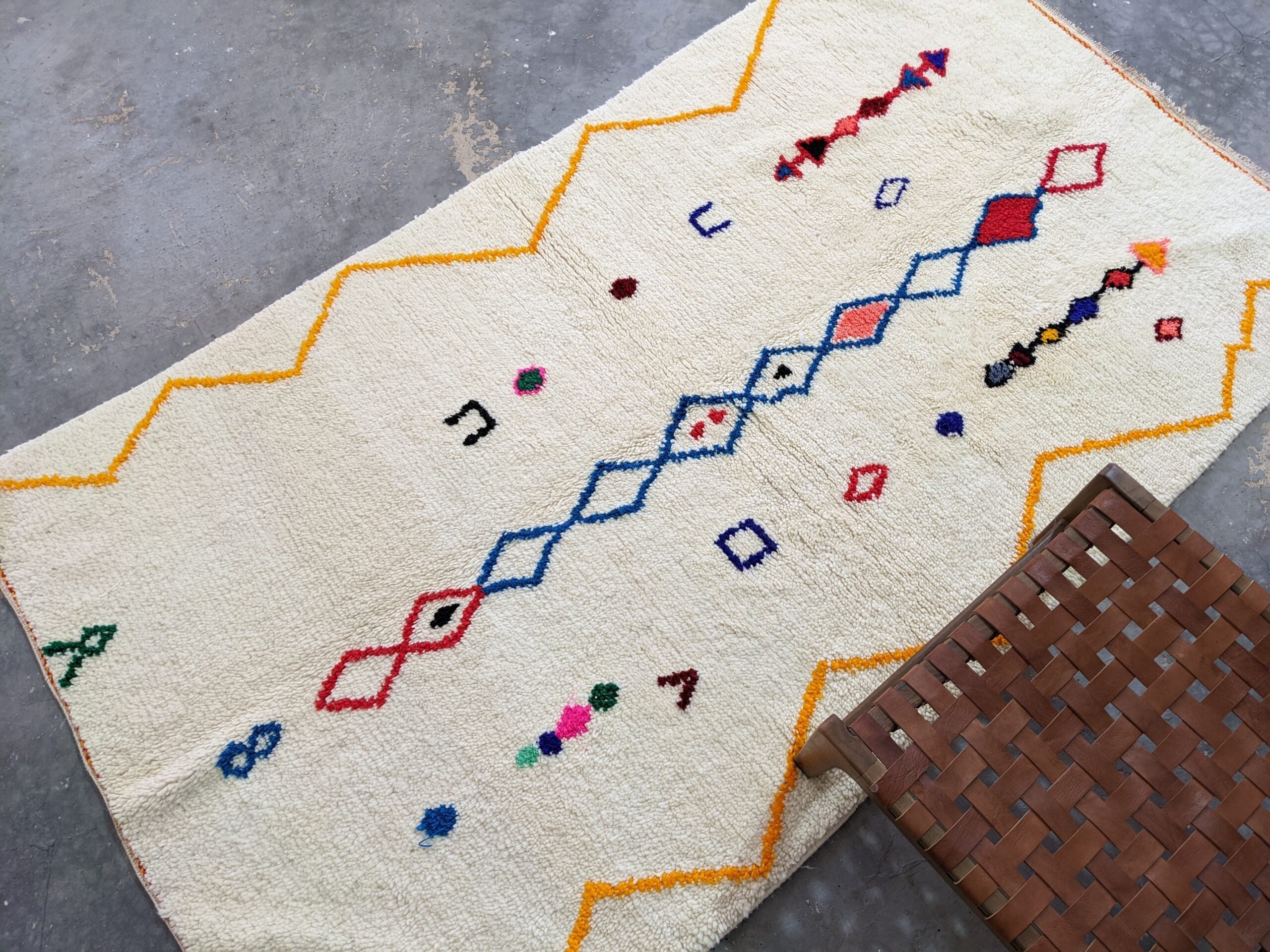 DecorBites™ Moroccan Handmade Traditional Azilal Rug 246 X 143 Cm