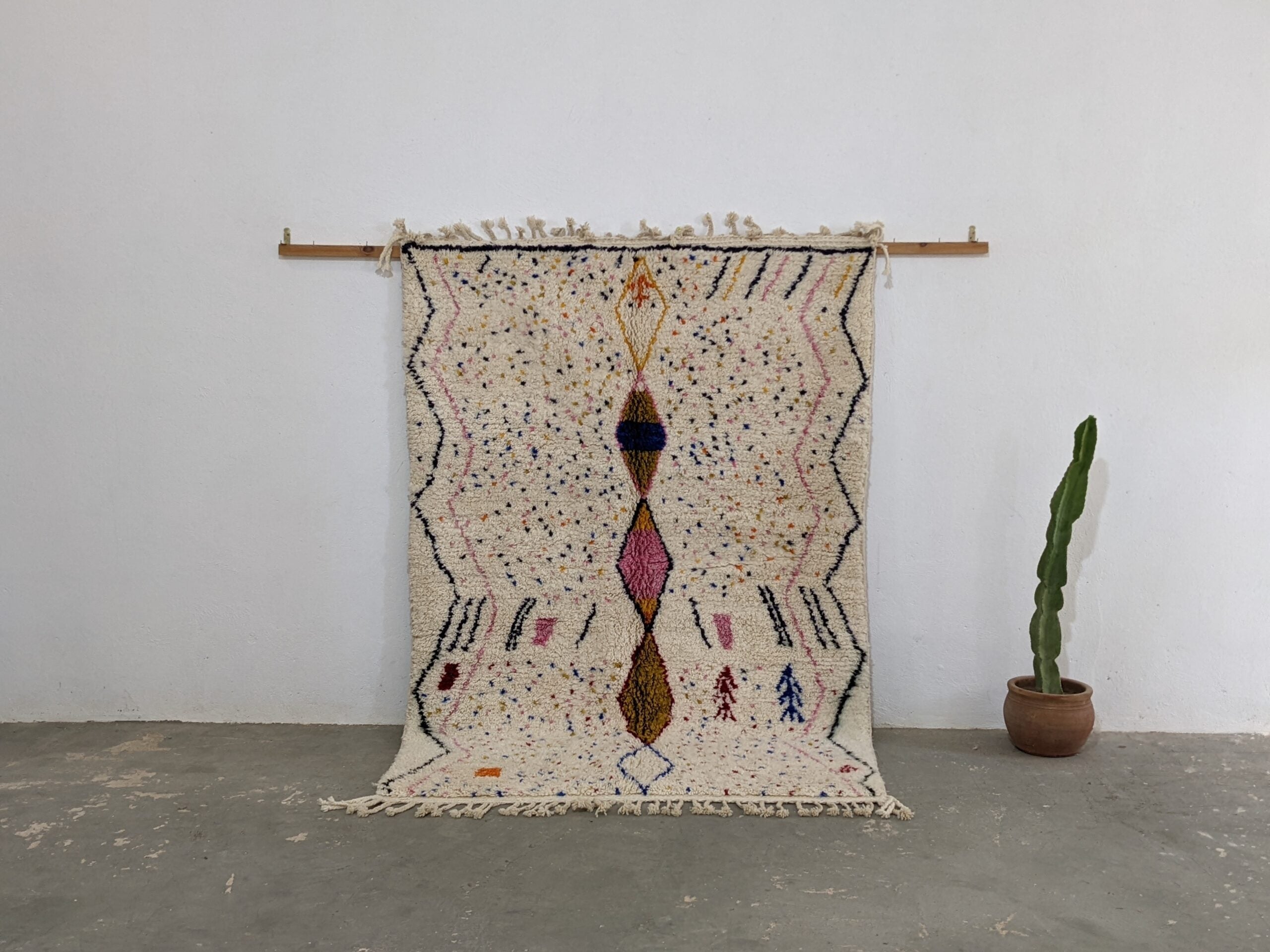DecorBites™ Moroccan Handmade Traditional Azilal Rug 246 X 166 Cm