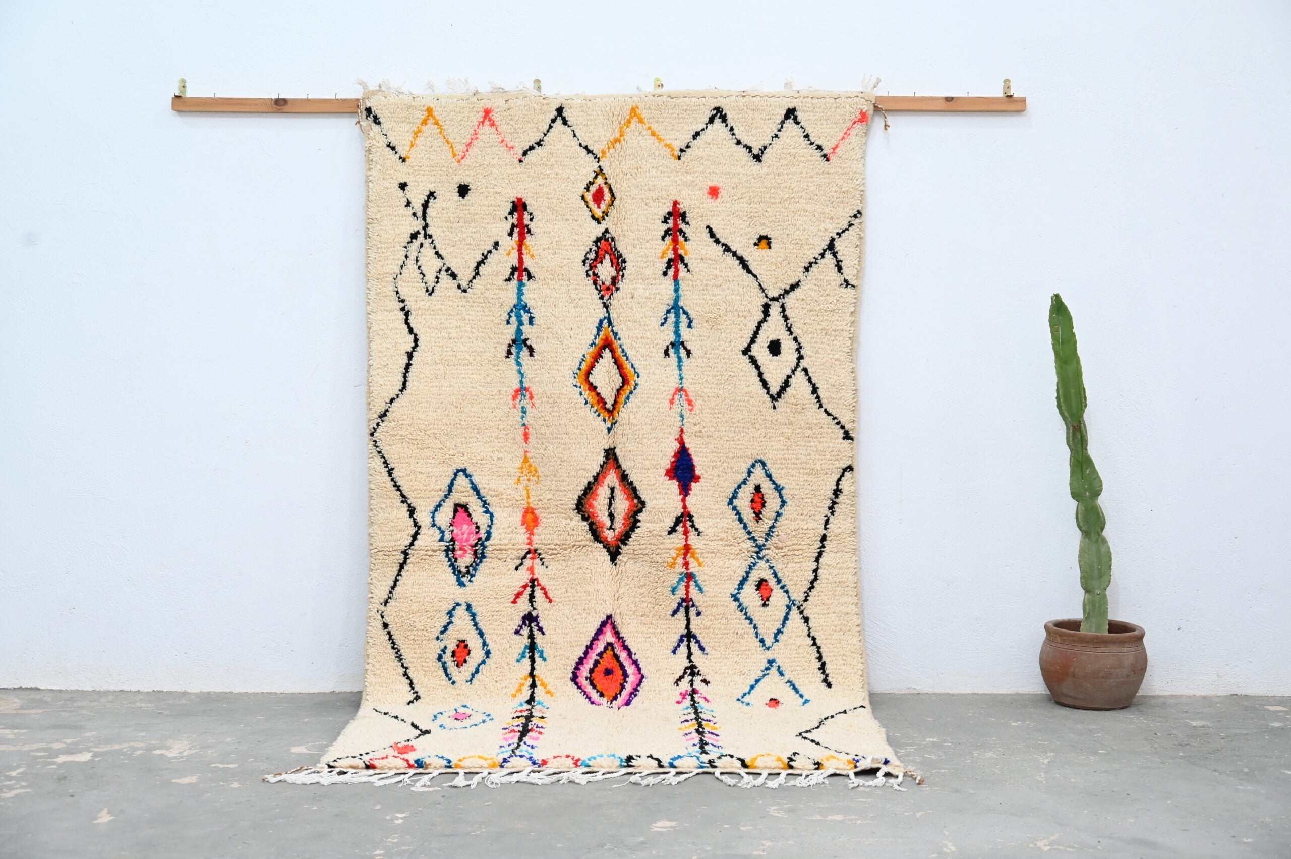 DecorBites™ Moroccan Handmade Traditional Azilal Rug 260 X 145 Cm