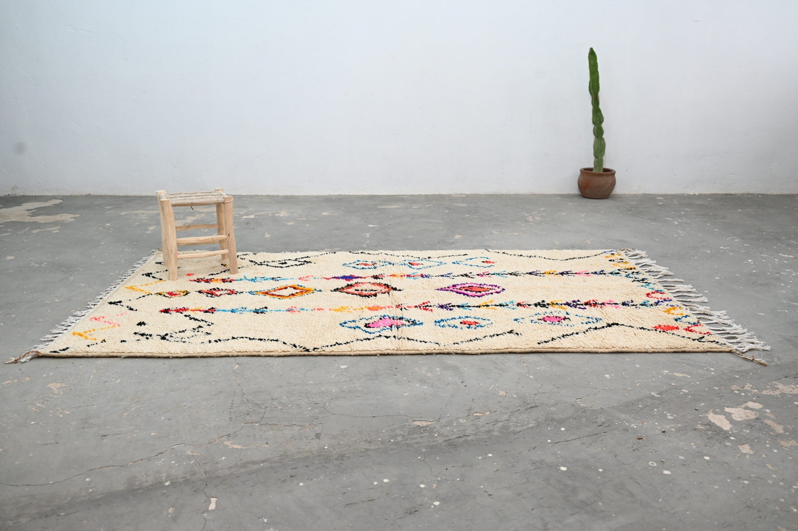 DecorBites™ Moroccan Handmade Traditional Azilal Rug 260 X 145 Cm