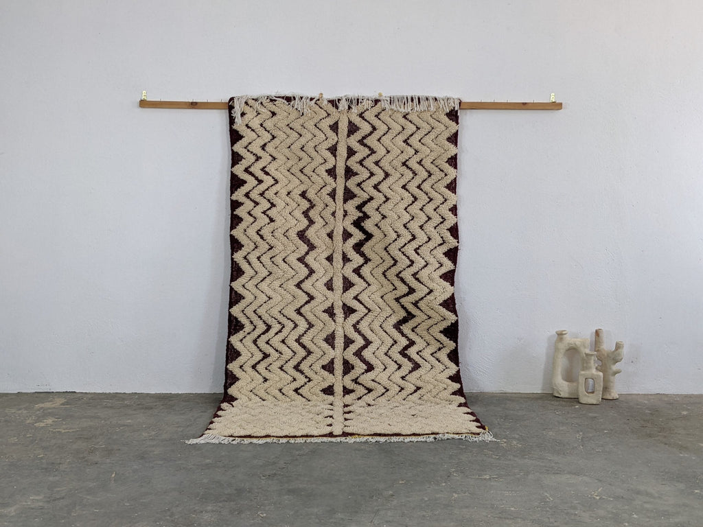 DecorBites™ Moroccan Handmade Traditional Beni Ouarain Rug 252 X 137 Cm