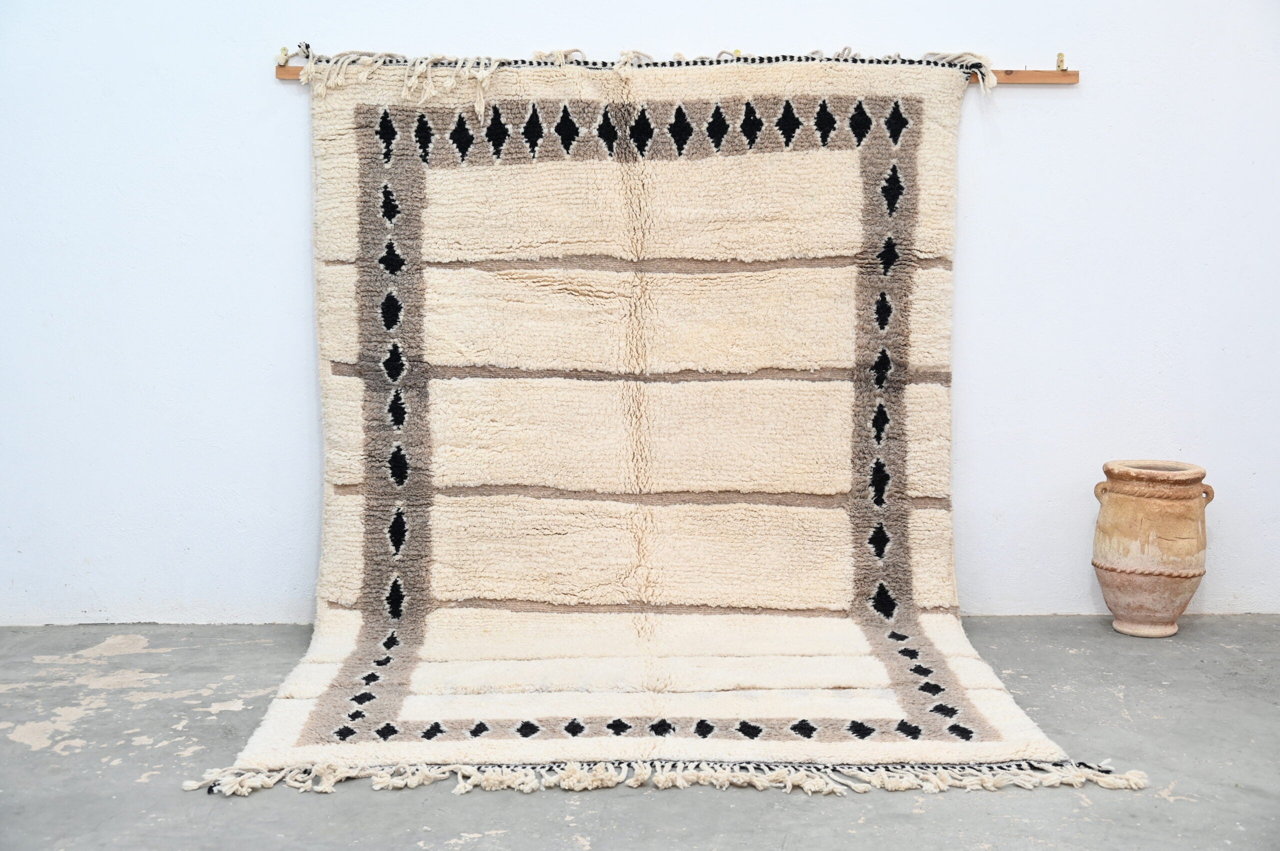 DecorBites™ Moroccan Handmade Traditional Beni Ouarain Rug 303 X 196 Cm