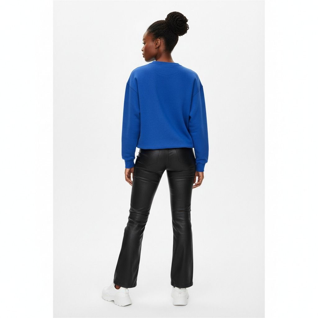 Crew Sweatshirt Blue Embroidered Greek Gear Casual Stylish Top