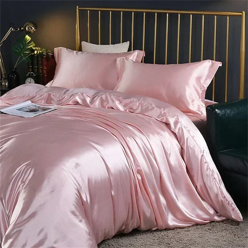 DecorBites™ Mulberry Silk Luxury Bedding Set with Sheets
