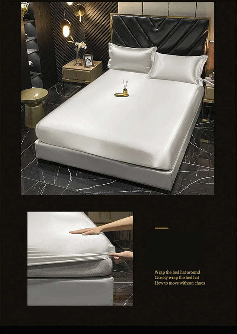 DecorBites™ Mulberry Silk Luxury Bedding Set with Sheets