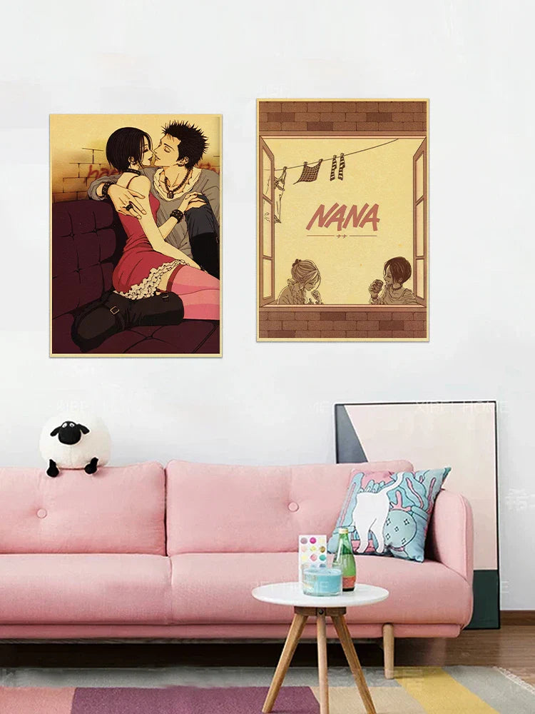 DecorBites™ NANA Anime Kraft Paper Poster Set