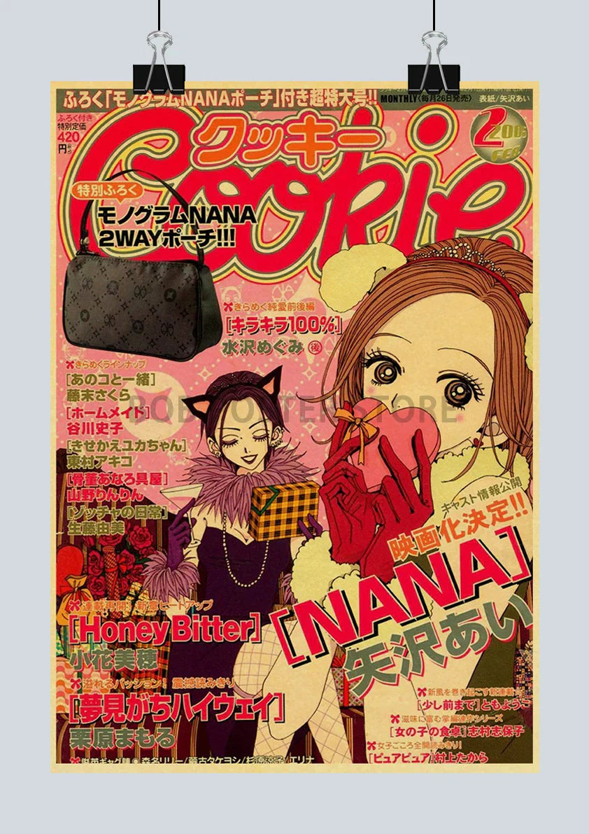 DecorBites™ NANA Anime Poster Set for Retro Decor