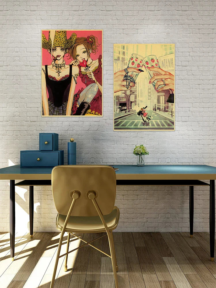 DecorBites™ "NANA Anime Retro Poster Set 2021"