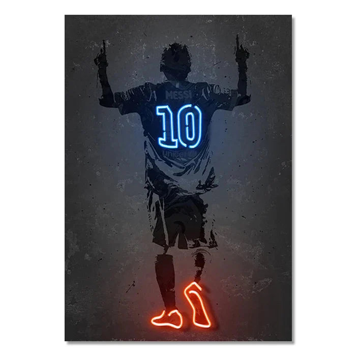 DecorBites™ NBA & Soccer Stars Neon Wall Art