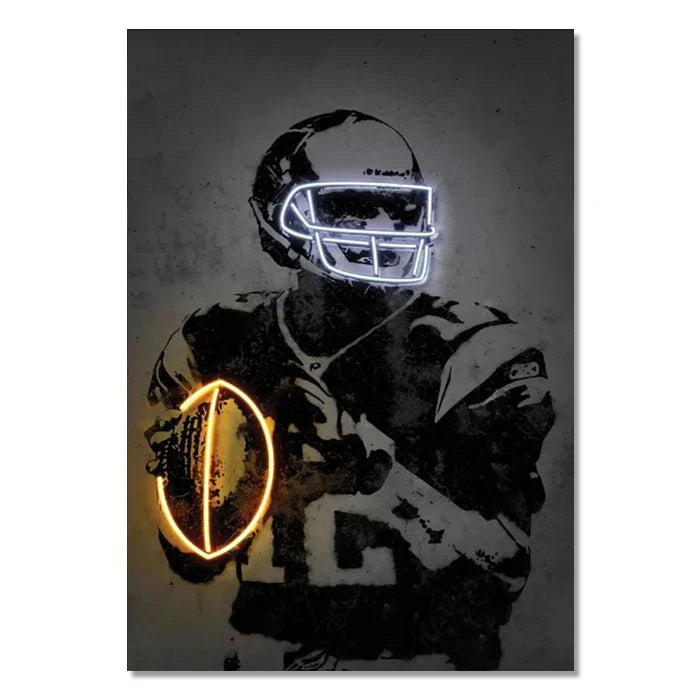 DecorBites™ NBA & Soccer Stars Neon Wall Art