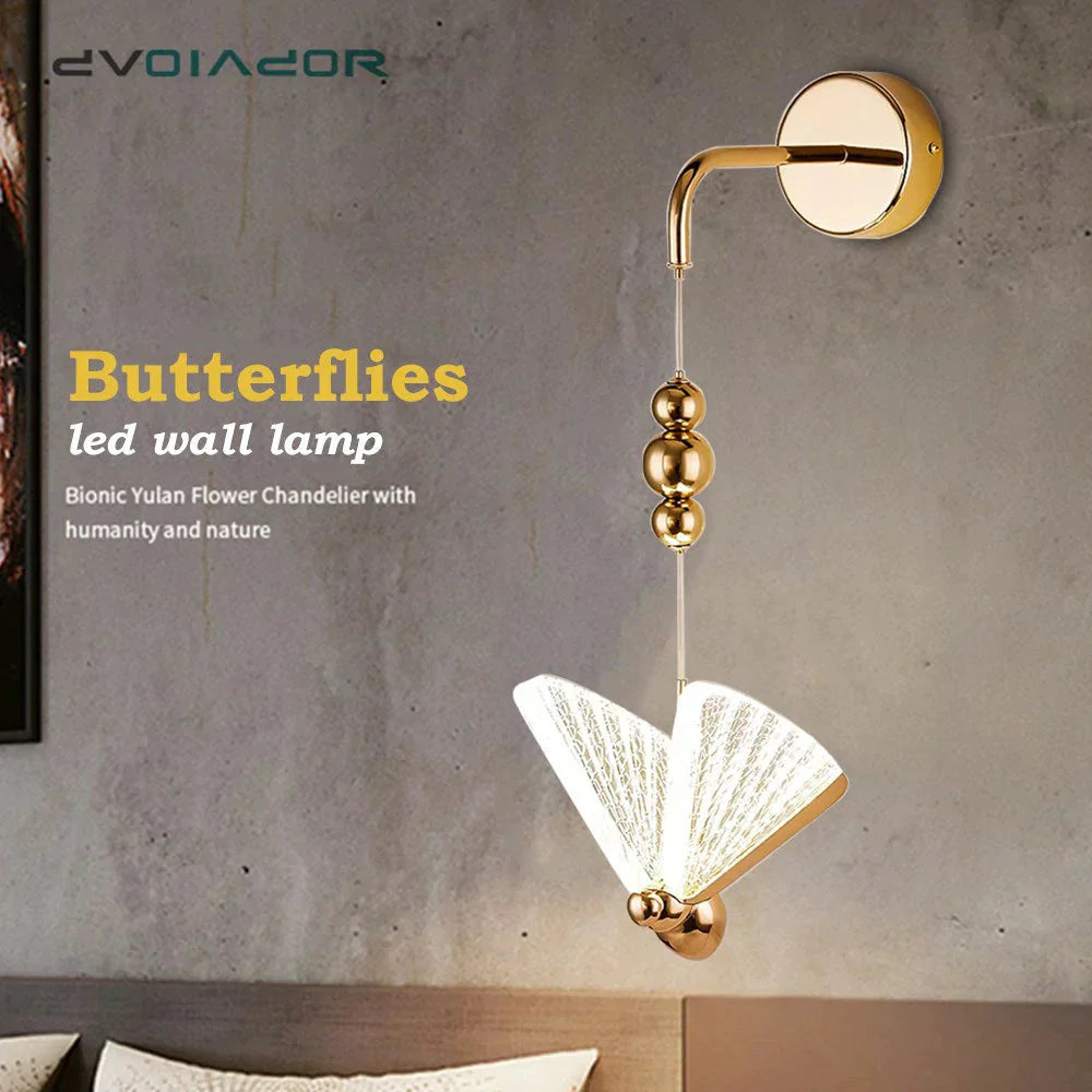 DecorBites™ Nordic Butterfly Led Wall Light for Bedroom