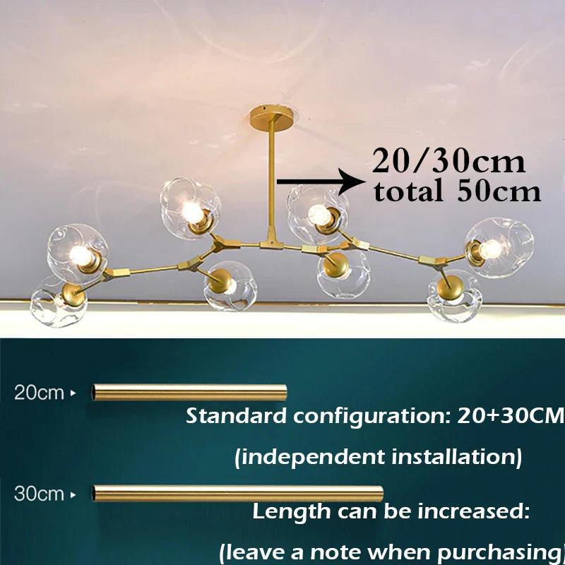 DecorBites™ Nordic Chandelier for Dining & Living Rooms