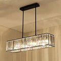 DecorBites™ Nordic Crystal 3-Head Rectangle Pendant Chandelier Ceiling Light in Bronze