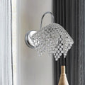DecorBites™ Nordic Crystal Drip Wall Sconce Lighting in Chrome: 1-Light Wall Mount Fixture