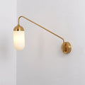 DecorBites™ Nordic Frosted Glass Wall Sconce Lighting in Brass - 1 Head Wall Light Fixture for Bedroom