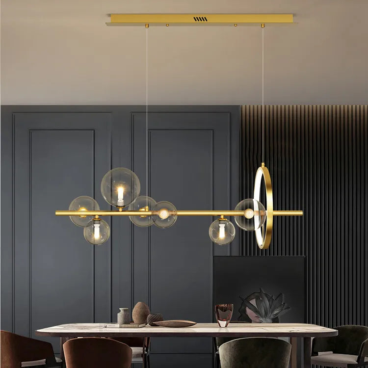 DecorBites™ Nordic Glass Bubble LED Chandelier - Black